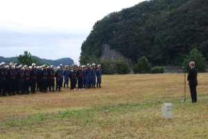 秋の火災予防運動総合訓練写真