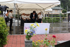 紀伊半島大水害追悼献花式