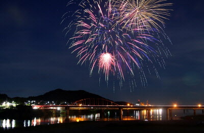 夜空を見上げての写真