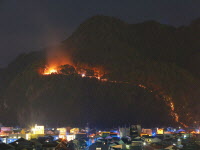 山は火の滝下り竜の写真