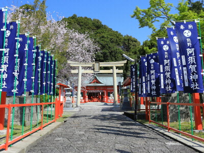 阿須賀神社春景の写真