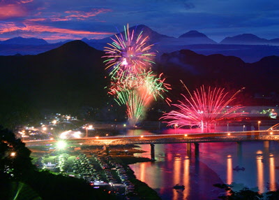 夜空の競演の写真